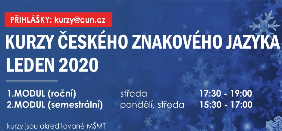 Akreditované kurzy znakového jazyka od ledna 2020 Praha