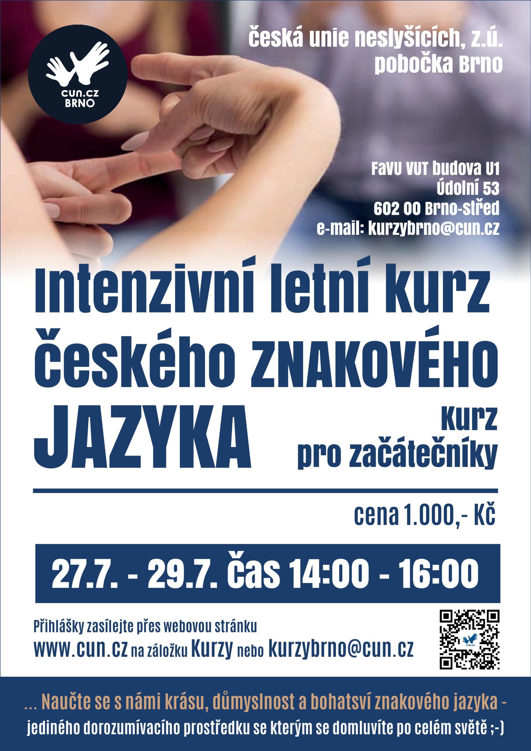 Intenzivní kurzy znakového jazyka v Brně
