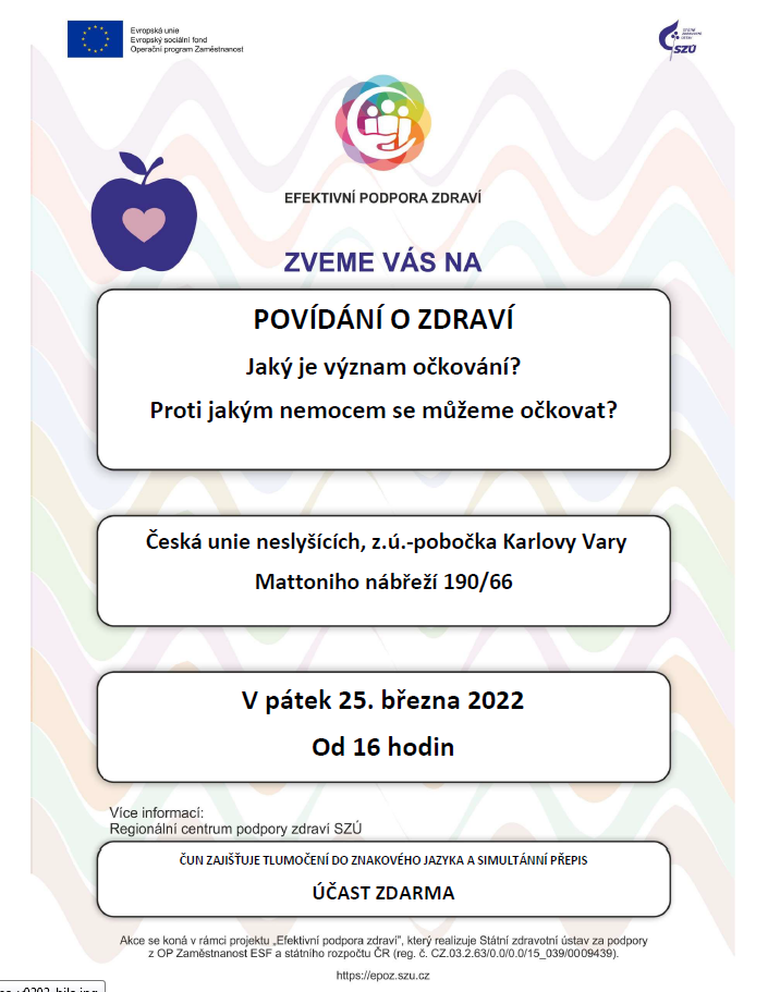 Zveme Vás na další přednášku do Karlových Varů
