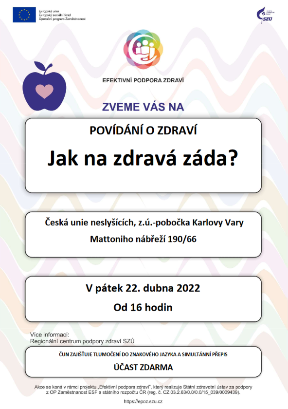 Zveme Vás na další přednášku do Karlových Varů