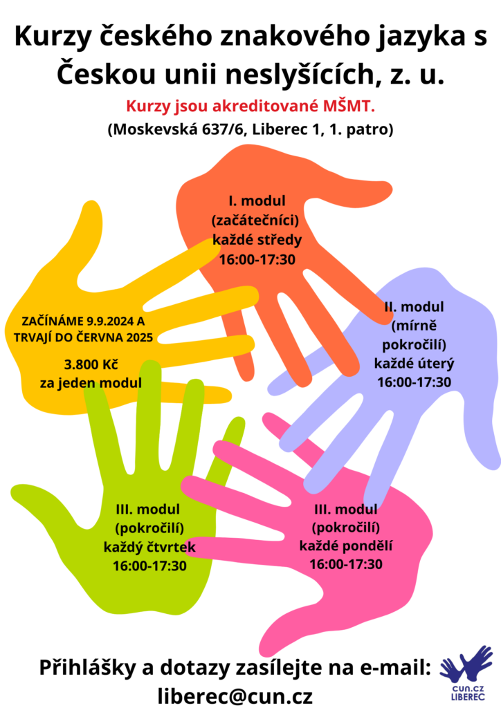 Kurzy českého znakového jazyka s ČUN